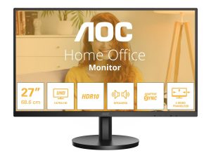 AOC U27B3A 27 " IPS UHD 16:9 60 Hz 4 ms 3840 x 2160 pixels 350 cd/m² HDMI ports quantity 2