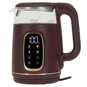 Adler Kettle with LED Display AD 1305 Electric 2200 W 1.7 L Plastic 360° rotational base Burgundy