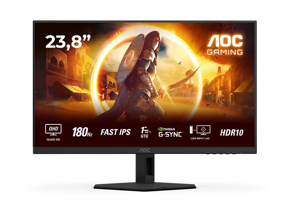 AOC AGON Q24G4RE 24 " Fast IPS QHD 16:9 180 Hz 1 ms 2560 x 1440 pixels 300 cd/m² HDMI ports quantity 1 Black