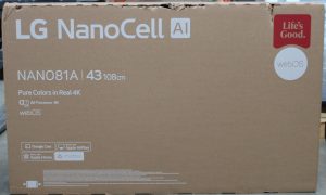 SALE OUT. LG 43NANO81A3A 43" (109 cm) LED LCD TV SALE OUT. LG 43NANO81A3A 43 Smart TV webOS 25 UHD DAMAGED PACKAGING