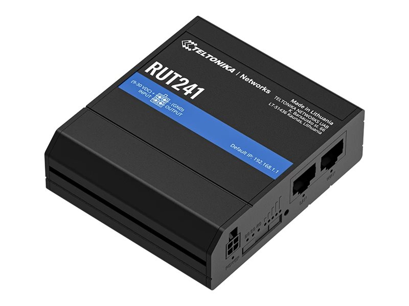 Teltonika LTE Router RUT241 802.11n 10/100 Mbit/s Ethernet LAN (RJ-45) ports 1 Mesh Support No MU-MiMO No 2G/3G/4G Antenna type 2 x SMA for LTE, 1 x RP-SMA for WiFi - Image 3