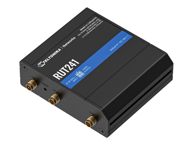 Teltonika LTE Router RUT241 802.11n 10/100 Mbit/s Ethernet LAN (RJ-45) ports 1 Mesh Support No MU-MiMO No 2G/3G/4G Antenna type 2 x SMA for LTE, 1 x RP-SMA for WiFi - Image 4