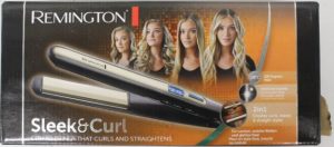 SALE OUT. Remington Hair Straightener S6500 Sleek & Curl Warranty 24 month(s) Ceramic heating system Display Yes Temperature (max) 230 °C Black DAMAGED PACKAGING