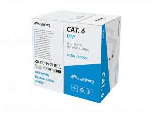 Lanberg Lan Cable Cat.6 UTP 305M Solid CU LSZH Grey CPR+ Fluke Passed Lanberg