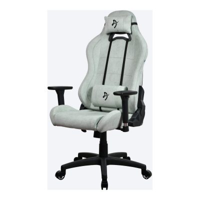 Arozzi Torretta SoftFabric Gaming Chair Frame material: Metal; Wheel base: Nylon; Upholstery: Soft Fabric Pearl Green