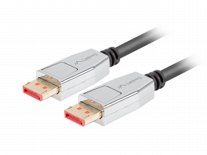 Lanberg DisplayPort M/M Cable 20 PIN V1.4 8K 60HZ CA-DPDP-20CU-0018-BK DisplayPort to DisplayPort 1.8 m