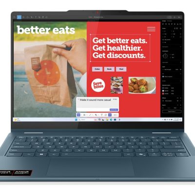 Lenovo Yoga 7 2-in-1 14AKP10 AMD Tidal Teal 14 " OLED WUXGA 1920 x 1200 pixels AMD Ryzen AI 7 350 16 GB Soldered LPDDR5 Solid-state drive capacity 512 GB AMD Radeon 860M Graphics Windows 11 Home 802.11be Bluetooth version 5.4 Keyboard language English Keyboard backlit Warranty 24 month(s) Battery warranty 12 month(s)