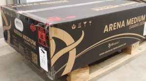 SALE OUT. Arozzi Gaming Desk Arena Medium Pure Black DAMAGED PACKAGING AND LAMINATE. SCRATCHED PARTS AND TABLE TOP. 24 month(s)