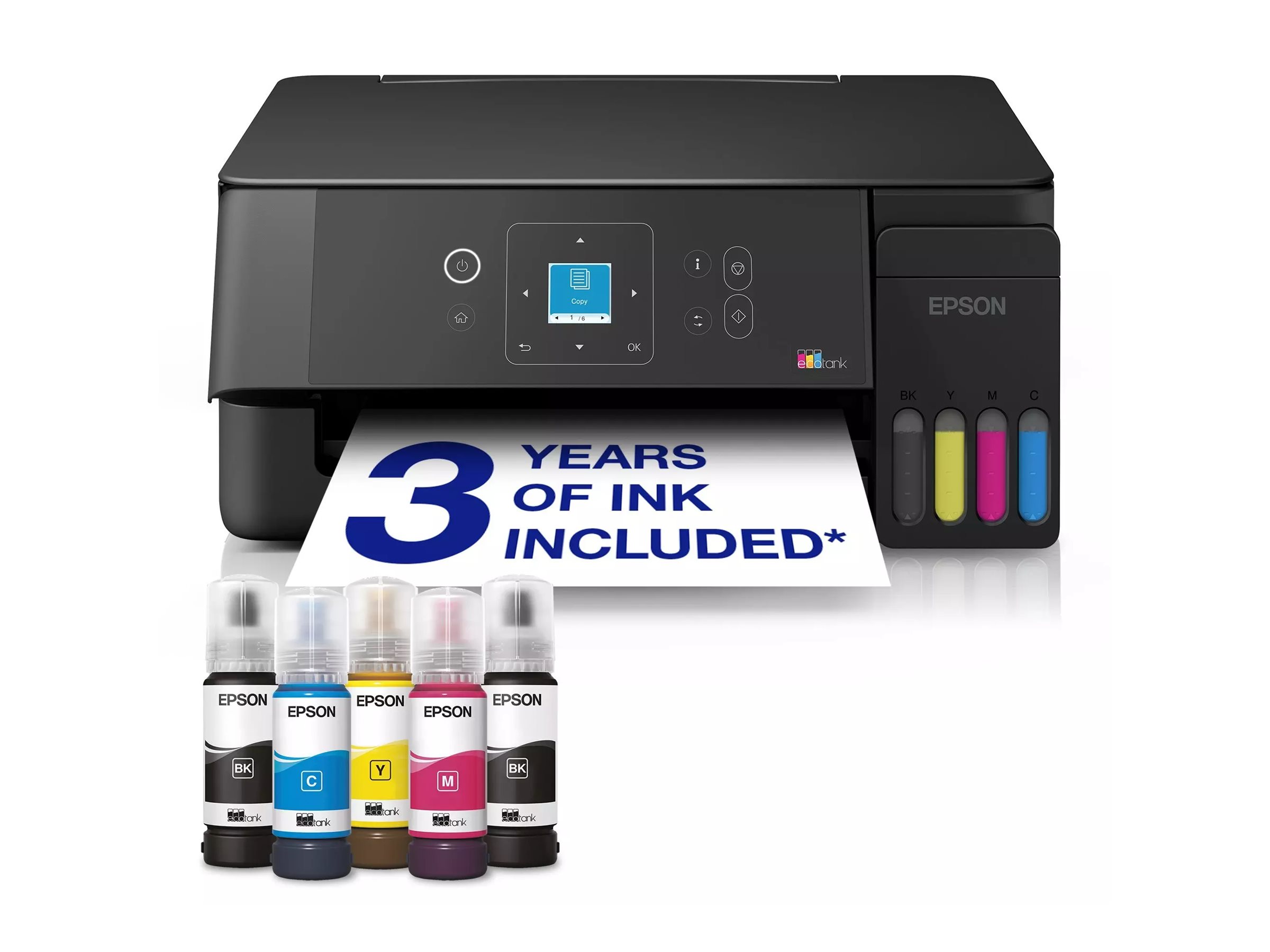 Epson EcoTank L3361 Inkjet Colour Multifuction Printer A4 Wi-Fi Black - Image 3