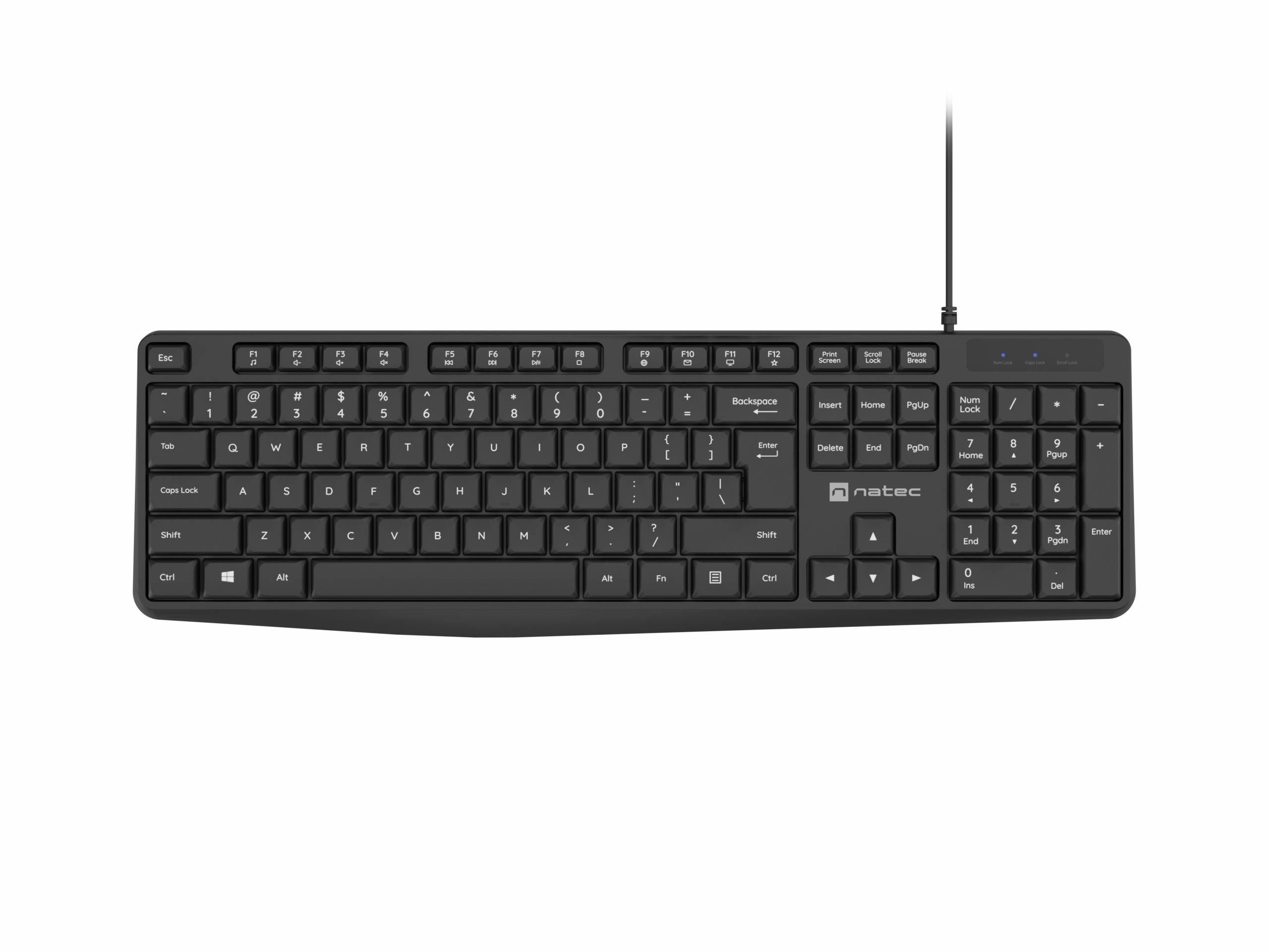 Natec Keyboard Nautilus NKL-1950 Wired US Black