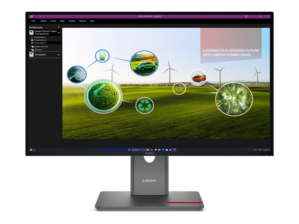 Lenovo ThinkVision P27Q-40 27 " IPS 16:9 120 Hz 4 ms 350 cd/m² HDMI ports quantity 1 Eclipse black Warranty 36 month(s)