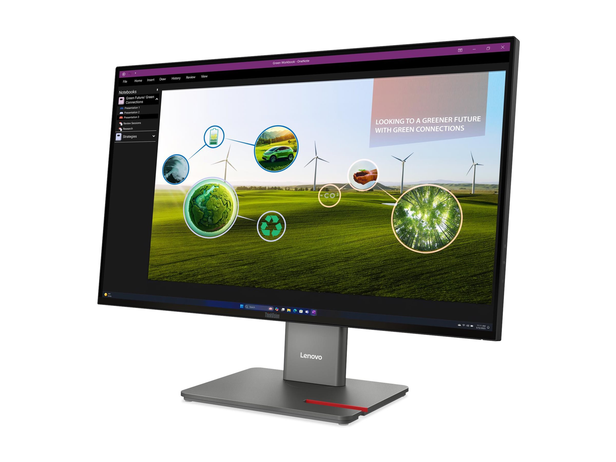 Lenovo ThinkVision P27Q-40 27 " IPS 16:9 120 Hz 4 ms 350 cd/m² HDMI ports quantity 1 Eclipse black Warranty 36 month(s) - Image 2