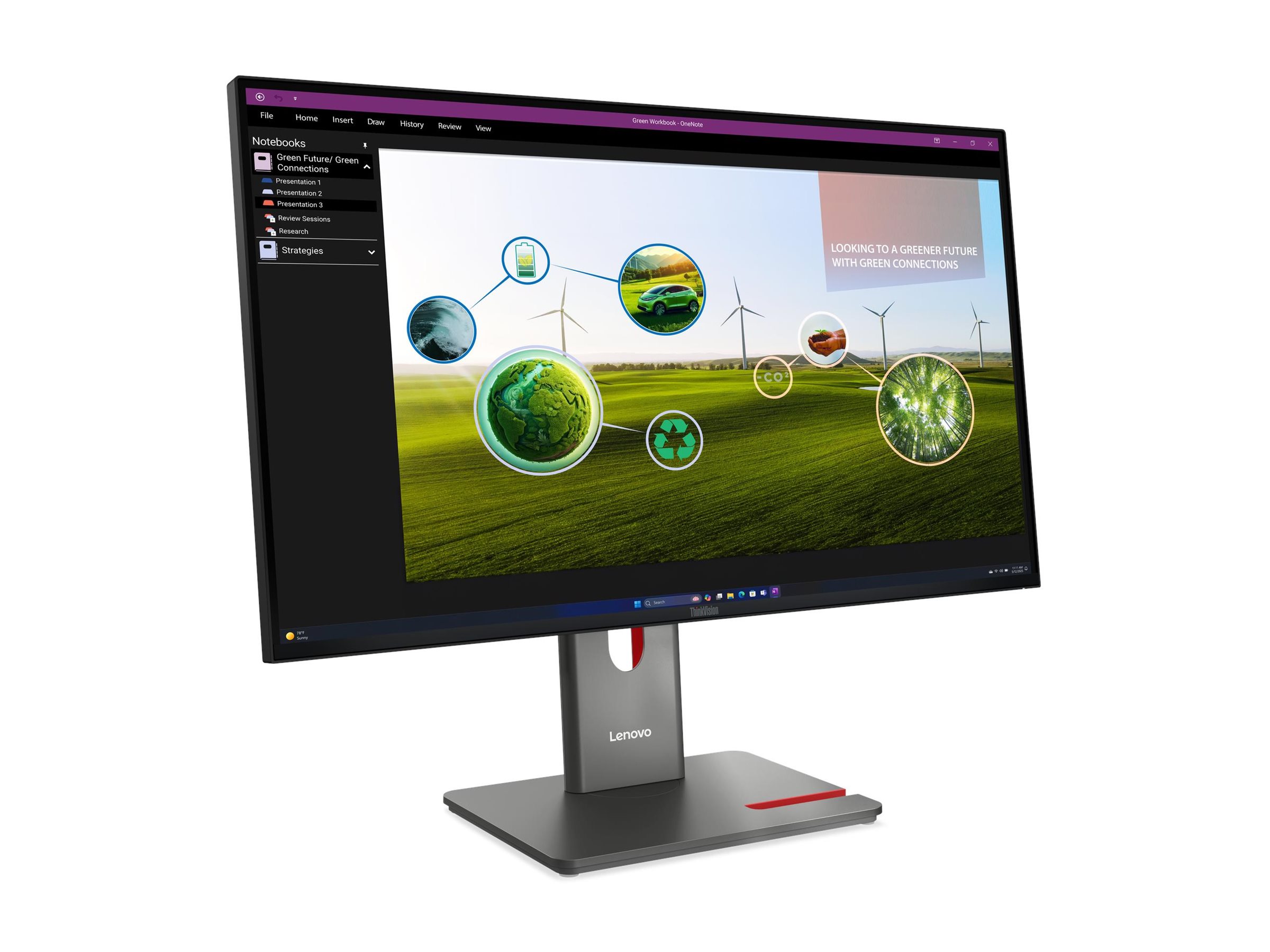 Lenovo ThinkVision P27Q-40 27 " IPS 16:9 120 Hz 4 ms 350 cd/m² HDMI ports quantity 1 Eclipse black Warranty 36 month(s) - Image 5