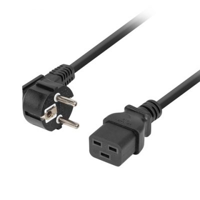 Lanberg CEE 7/7- to IEC 320 C19 power cord, 16A VDE CA-C19C-10CC-0018-BK