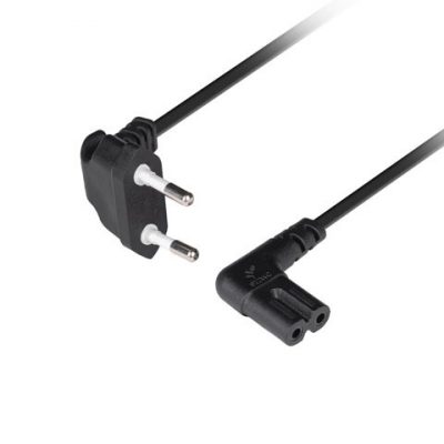 Lanberg CEE 7/16 to EC 320 C7 Euro (radio) power cord 1.8m angled VDE CA-C7CA-12CC-0018-BK