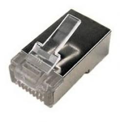 MP0003 CAT5e Modular PlugSuitable for 8P8C Round CableConnector shieldedGold-plated contacts