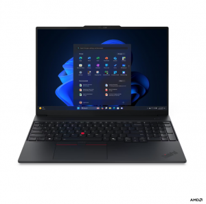 Lenovo ThinkPad E16 G4 AMD Black 16 " IPS WUXGA 1920 x 1200 pixels Anti-glare AMD Ryzen AI 5 330 16 GB SODIMM DDR5 Solid-state drive capacity 512 GB AMD Radeon 820M Graphics Windows 11 Pro 802.11be Bluetooth version 5.4 Keyboard language English Keyboard backlit Warranty 36 month(s) Battery warranty 12 month(s)