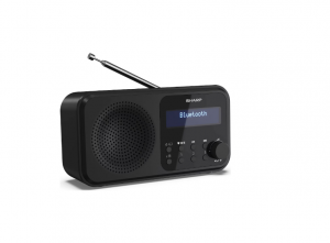 Sharp DR-P420(BK) Tokyo Portable Digital Radio, FM/DAB/DAB+, Bluetooth 5.0, USB or Battery Powered, Midnight Black Sharp Tokyo Portable Digital Radio DR-P420(BK) Bluetooth Midnight Black
