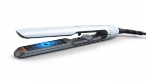 Philips Hair Straitghtener BHS520/00 Warranty 24 month(s) Ceramic heating system Ionic function Display LED Temperature (max) 230 °C Number of heating levels 12 Pale Blue