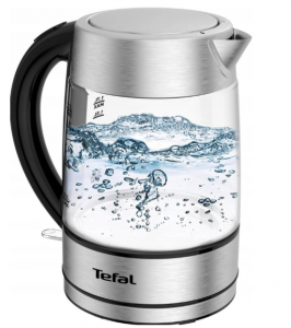 TEFAL Kettle KI772D Electric 2400 W 1.7 L Glass 360° rotational base Black/Stainless Steel