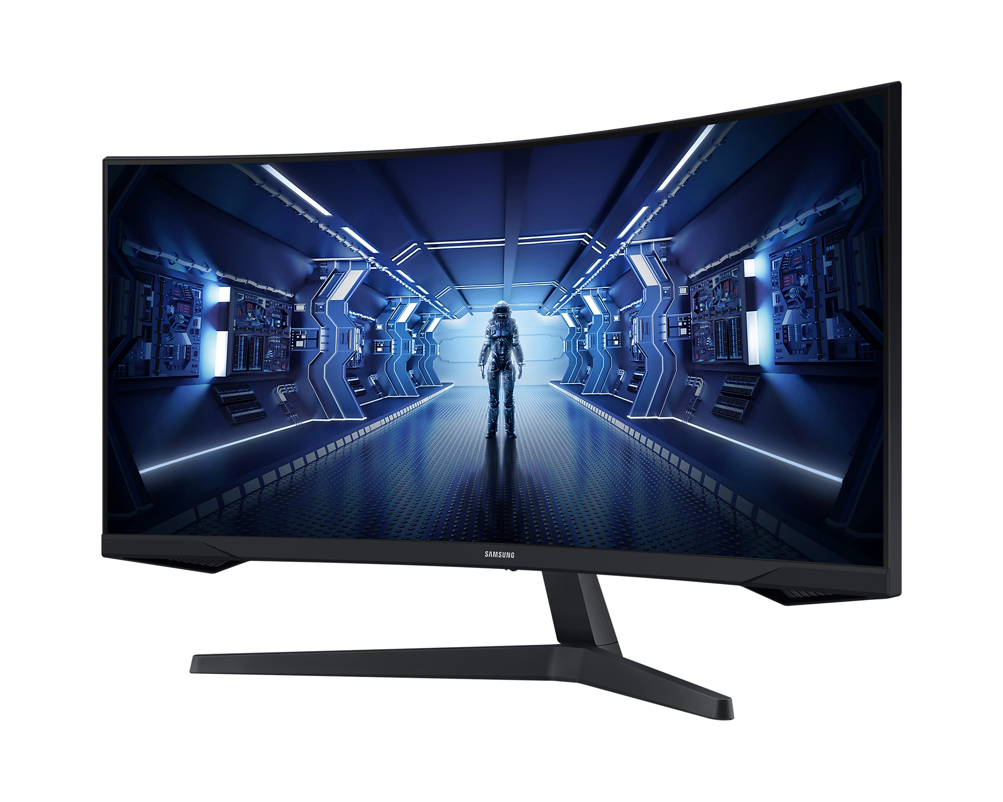 Samsung Curved Monitor LC34G55TWWPXEN 34 " VA UWQHD 21:9 165 Hz 1 ms 3440 x 1440 250 cd/m² HDMI ports quantity 1 Black Warranty 24 month(s) - Image 3