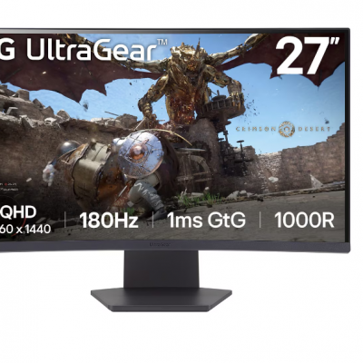LG 27GS60QC-B 27 " VA QHD 16:9 180 Hz 1 ms 2560 x 1440 pixels 300 cd/m² HDMI ports quantity 2