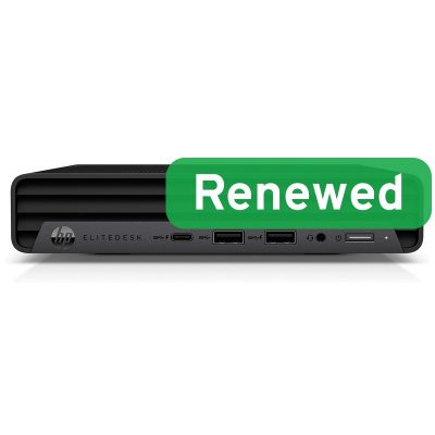 HP Renewed Grade B EliteDesk 805 G6 Desktop Mini AMD Ryzen 5 PRO 2400GE 16 GB SSD 512 GB AMD Radeon Graphics Windows 11 Pro