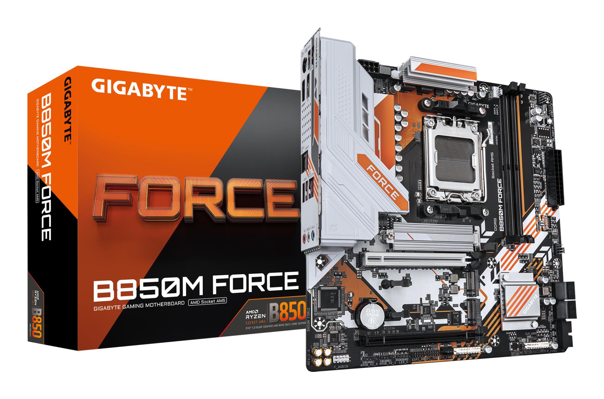 Mainboard GIGABYTE AMD B850 Socket AM5 micro ATX RAM DDR5-SDRAM 2xSlots 3xNumber of M.2 (M) slots B850MFORCE1.1
