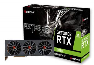 Graphics Card BIOSTAR NVIDIA GeForce RTX 3080 10 GB GDDR6X 320 bit PCI Express x16 4.0 Active VN3816RMT3