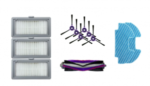 Midea Spare Parts Kit: 6x Side Brush, 1x Main Brush, 3x HEPA Filter, 2x Mopping Cloth for I5C
