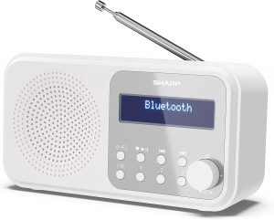 Sharp DR-P420(WH) Tokyo Portable Digital Radio, FM/DAB/DAB+, Bluetooth 5.0, USB or Battery Powered, Snowy White Sharp Tokyo Portable Digital Radio DR-P420(WH) Bluetooth White