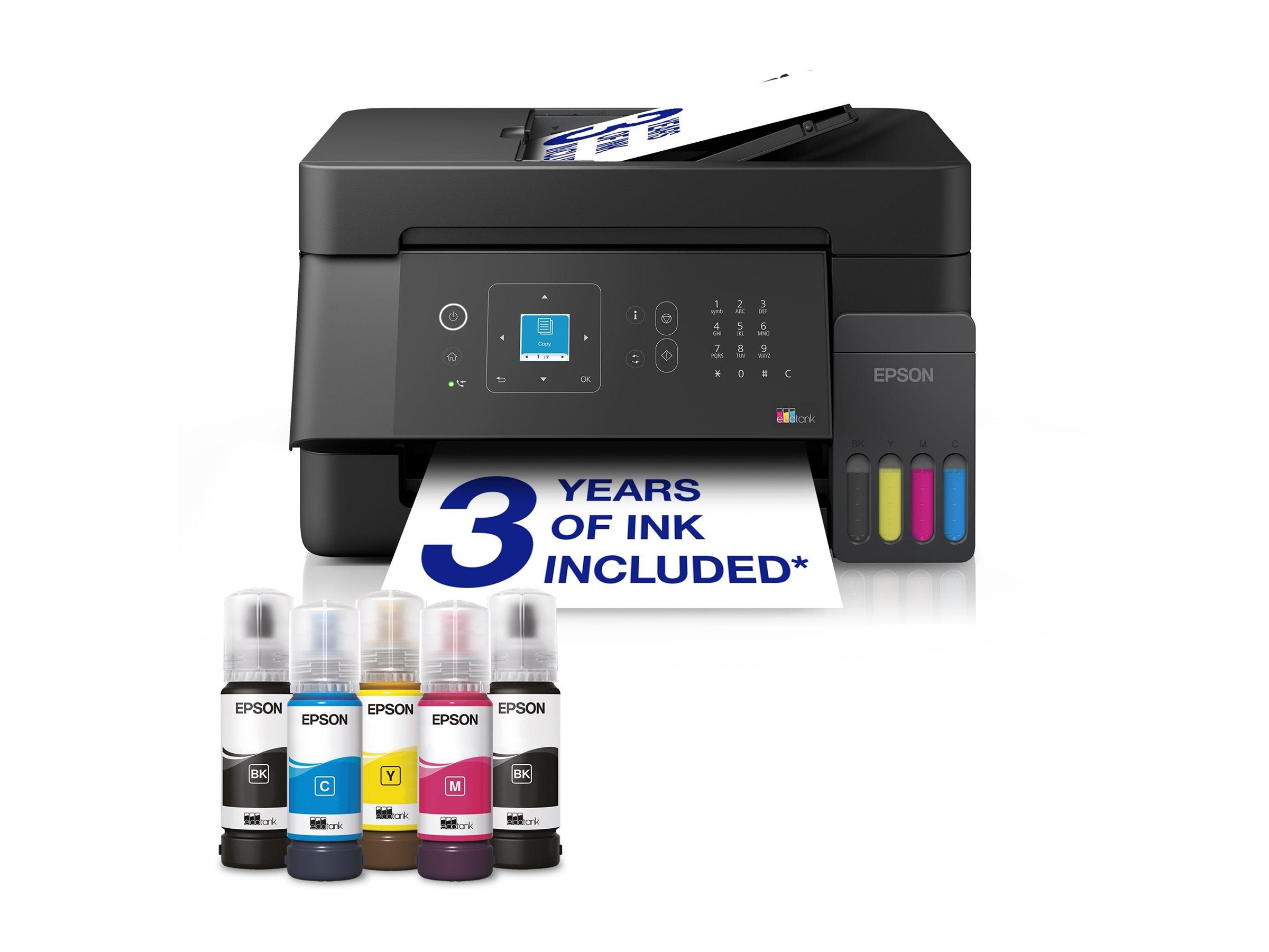 Epson EcoTank L5390 Inkjet Colour Multifuction Printer A4 Wi-Fi Black - Image 2