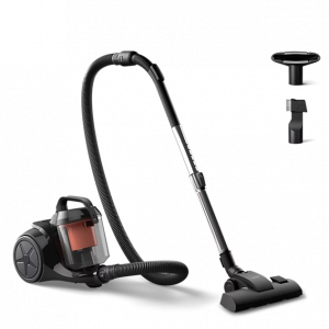 Philips Vacuum cleaner XB1142/10 1000 series Bagless Power 800 W Dust capacity 1.3 L Rich black/Coral moody