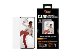 PanzerGlass Screen Protector Samsung New Galaxy S26 Plus Ultra-Wide Fit w. FASTFIT IN-A-BOX PanzerGlass