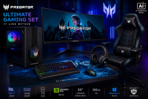 Acer Predator Ultimate Gaming Set Orion 3000 + X34 V3 + PGC371 + Aethon 700 + Galea 550 + Cestus 333 + PMP470 Desktop Set Tower In