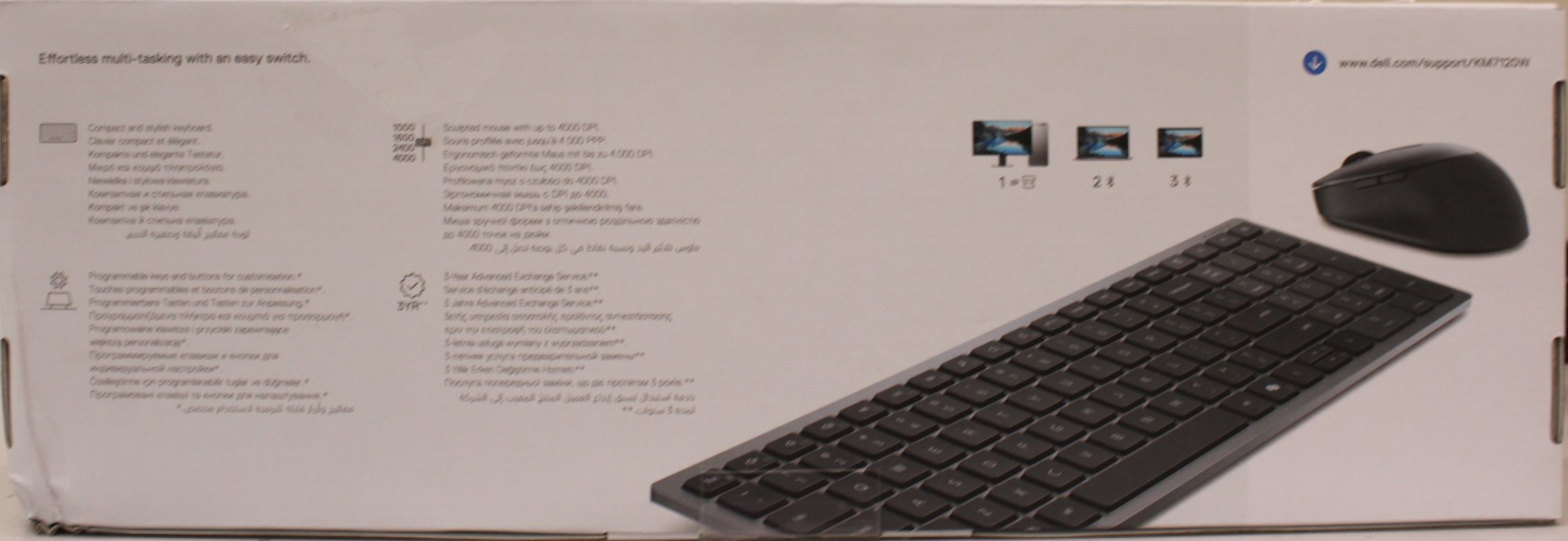 SALE OUT. Dell Keyboard and Mouse KM7120W Keyboard and Mouse Set Wireless Mouse included Batteries included Bluetooth Wireless connection EN/LT Titan Gray DAMAGED PACKAGING - Pilt 2