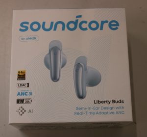 SALE OUT. Anker Soundcore True wireless earphones Liberty Buds Bluetooth Semi-in-ear Microphone Light Blue Noise canceling Noise reduction DEMO Warranty 24 month(s) Wireless