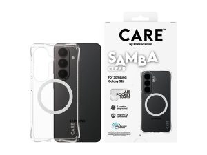 CARE by PanzerGlass Samba Case Transparent w. White Qi Samsung New Galaxy S26 PanzerGlass