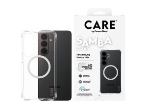 CARE by PanzerGlass Samba Case Transparent w. White Qi Samsung New Galaxy S26 Plus PanzerGlass