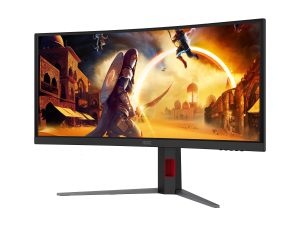 AOC CU34G4CA 34 " Fast VA WQHD 21:9 180 Hz 1 ms 3440 x 1440 pixels 450 cd/m² HDMI ports quantity 2 Black