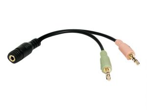 Logilink Audio Adapter 3.5 Stereo 4-Pin Female to 2 x 3.5 Stereo Male 4-pin 3.5 mm stereo jack 2 x 3-pin stereo female socket