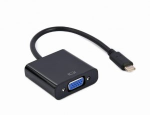 Cablexpert USB Type-C to VGA adapter cable A-CM-VGAF-01 Black USB Type-C VGA 0.15 m