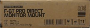 SALE OUT. Next Level F-GT Pro Direct Monitor Mount Next Level Racing F-GT Pro Direct Monitor Mount 27-57 " Maximum weight (capacity) 50 kg SCRATCHED, DAMAGED PAINT AND MANUAL, MOUNTING MARKS, MISSING SCREWS AND WASHERS (M5 16MM) Black