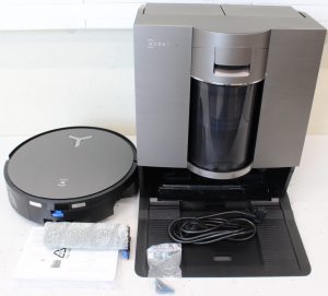SALE OUT. Ecovacs DEEBOT X11 OMNICYCLONE EU Vacuum & mop, Wet&Dry,with new bagless All-in-One OmniCyclone station, Black (with brown shimmer Ecovacs Robot Vacuum Cleaner with New Bagless All-in-One OmniCyclone Station DEEBOT X11 OMNICYCLONE EU Wet&Dry 6400 mAh 19500 Pa Black ITEM USED, DIRTY AND SCRATCHED. MISSING BRUSH
