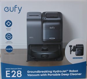 SALE OUT. Anker Eufy Robot Vacuum Cleaner Omni E28, Black Anker Eufy Robot Vacuum Cleaner Omni E28 Wet&Dry Dust capacity 3 L 20000 Pa Black DAMAGED PACKAGING, MISSING INNER PACKAGING (BAGS). ITEM IS USED, DIRTY, WET AND SCRATCHED. NOT FULL LIQUID BOTTLES 24 month(s)