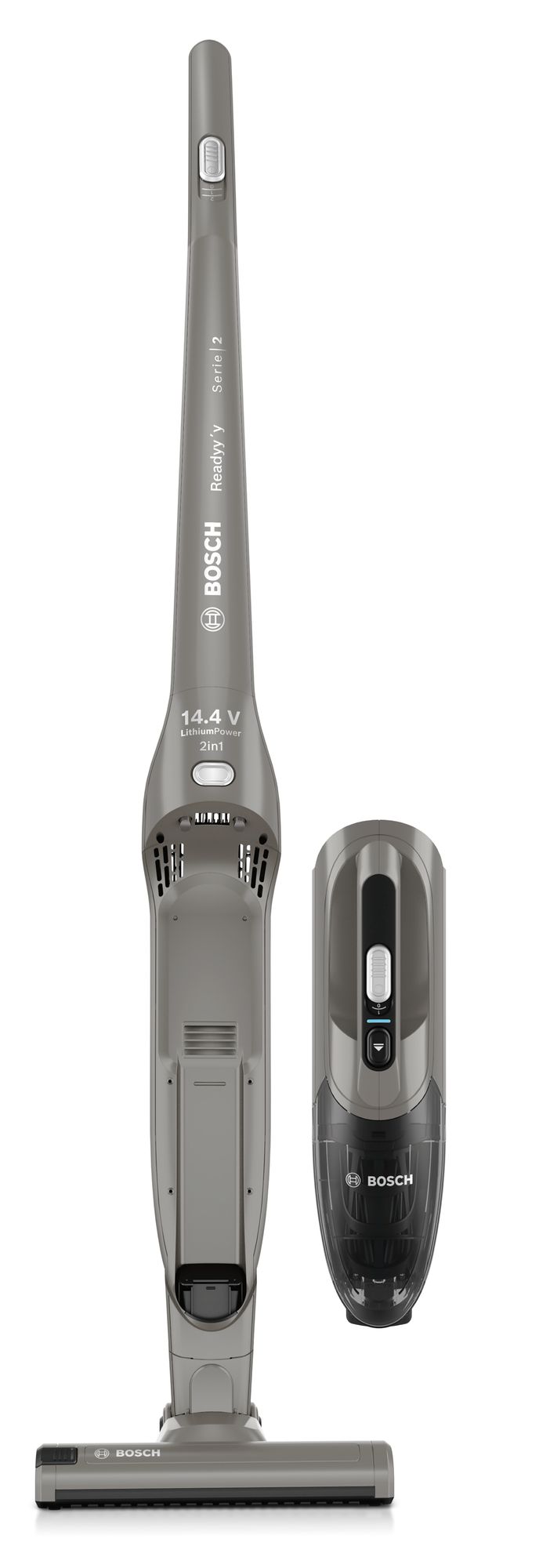 Bosch Vacuum cleaner Readyy'y Serie 2 BBHF214G Cordless operating Handstick and Handheld - W 14.4 V Operating time (max) 35 min Grey Warranty 24 month(s) Battery warranty 24 month(s) - Pilt 2