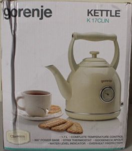 SALE OUT. Gorenje Kettle K17CLIN Electric 2000 W 1.7 L Plastic/Metal 360° rotational base Ivory DAMAGED PACKAGING