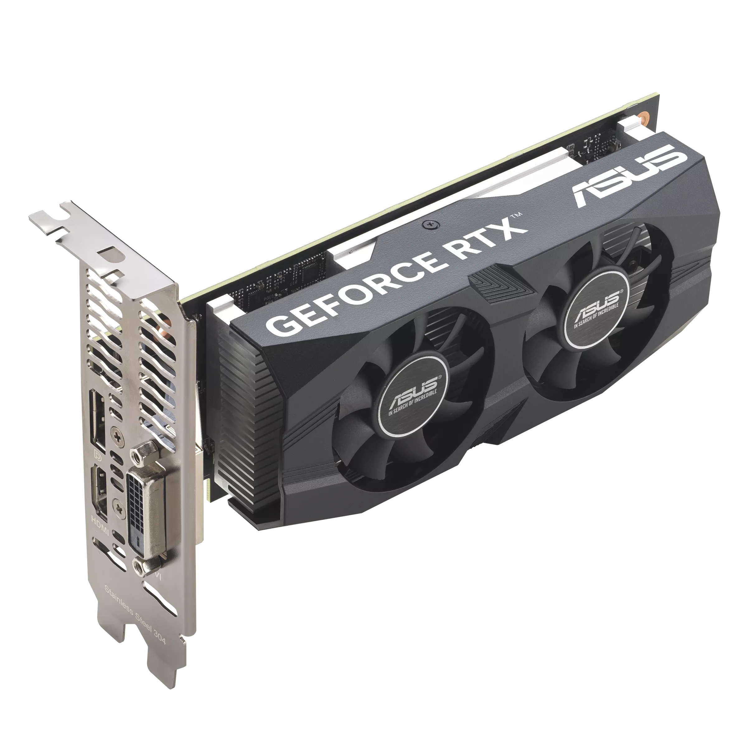 Asus GeForce RTX 3050 LP BRK OC Edition 6GB GDDR6 NVIDIA 6 GB GeForce RTX 3050 GDDR6 DVI-D ports quantity 1 HDMI ports quantity 1 PCI Express 4.0 - Pilt 3