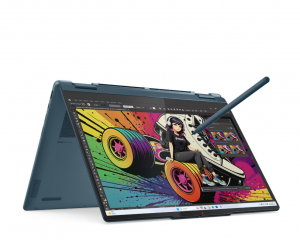 Lenovo- Yoga 7 2-in-1 14AKP10 AMD Tidal Teal 14 " OLED Touchscreen WUXGA 1920 x 1200 pixels Glossy AMD Ryzen AI 5 340 16 GB Soldered LPDDR5 Solid-state drive capacity 512 GB AMD Radeon 840M Graphics Windows 11 Home 802.11be Bluetooth version 5.4 Keyboard language English Keyboard backlit Warranty 24 month(s) Battery warranty 12 month(s)