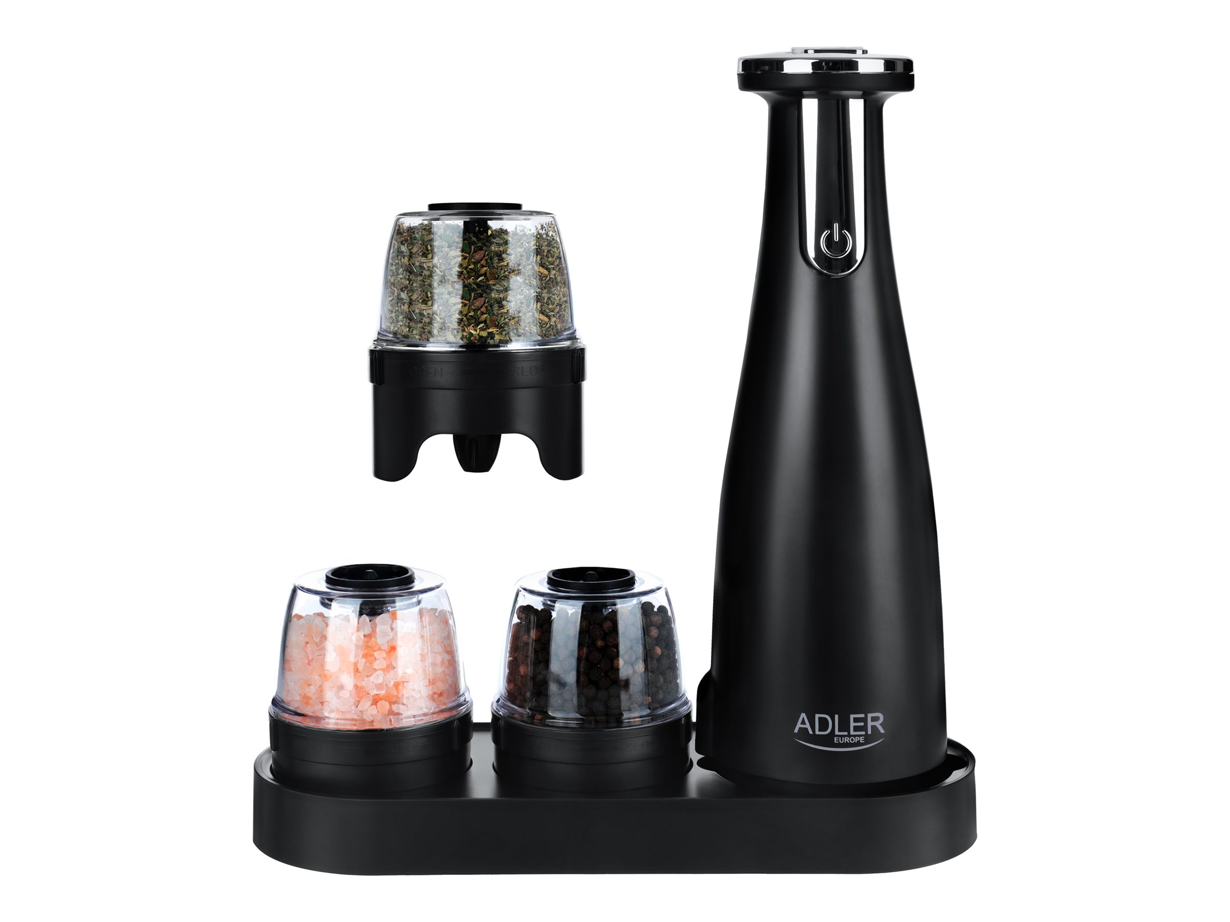 Adler Electric Salt and pepper grinder AD 4449b Housing material ABS plastic 7 W Lithium Matte Black - Image 2